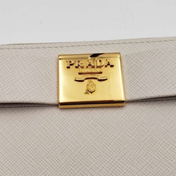 100% Authentic PRADA Saffiano Ribbon Leather Zippy Wallet - Picture 8 of 16